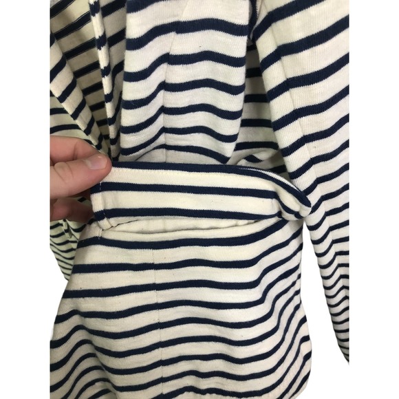 J. Crew Women's Maritime Blazer Blue White Cotton Striped Long Sleeve Sweater XS - Picture 12 of 16